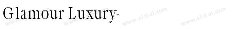 Glamour Luxury字体转换